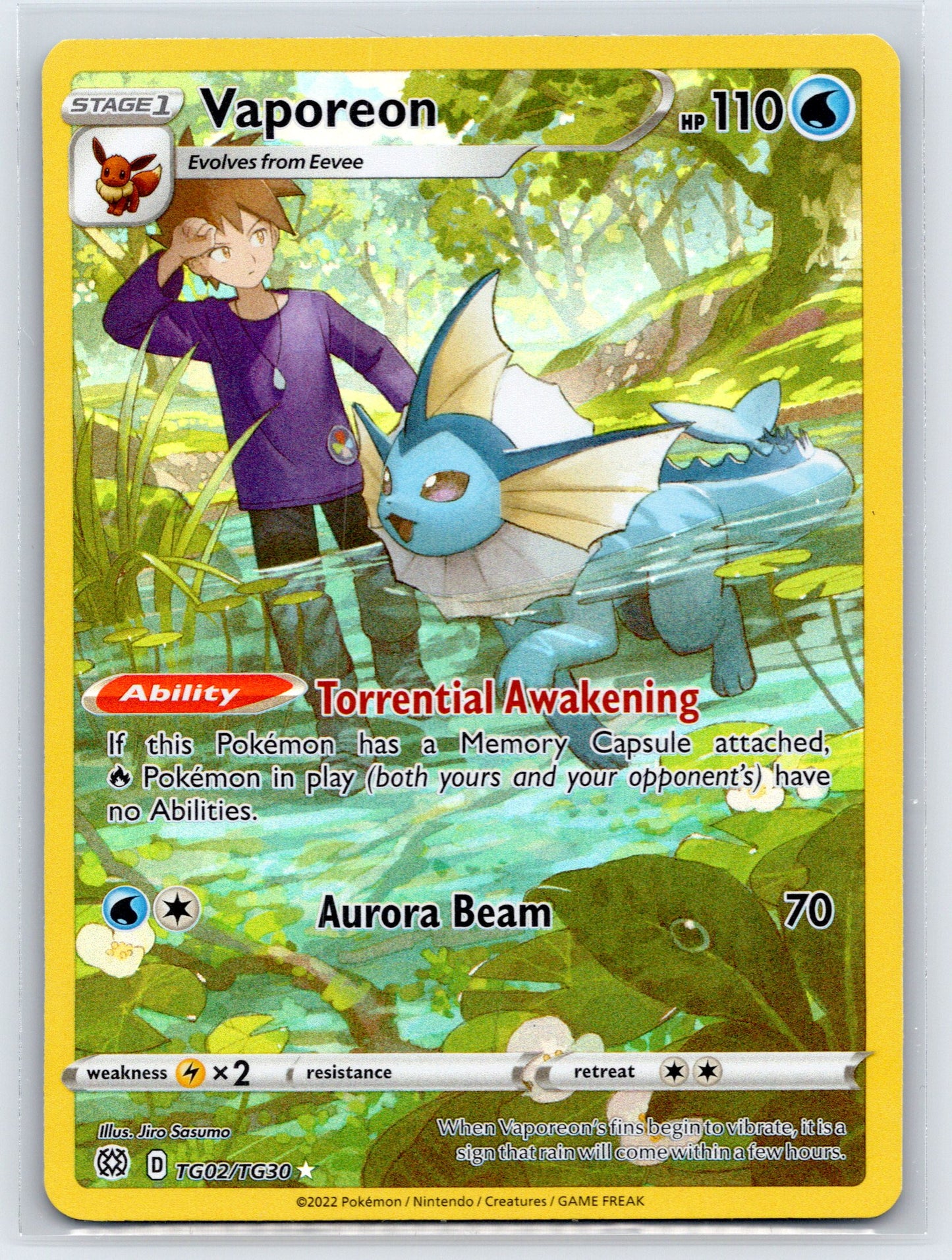 Vaporeon - #TG02/TG30 - SWSH09: Brilliant Stars Trainer Gallery