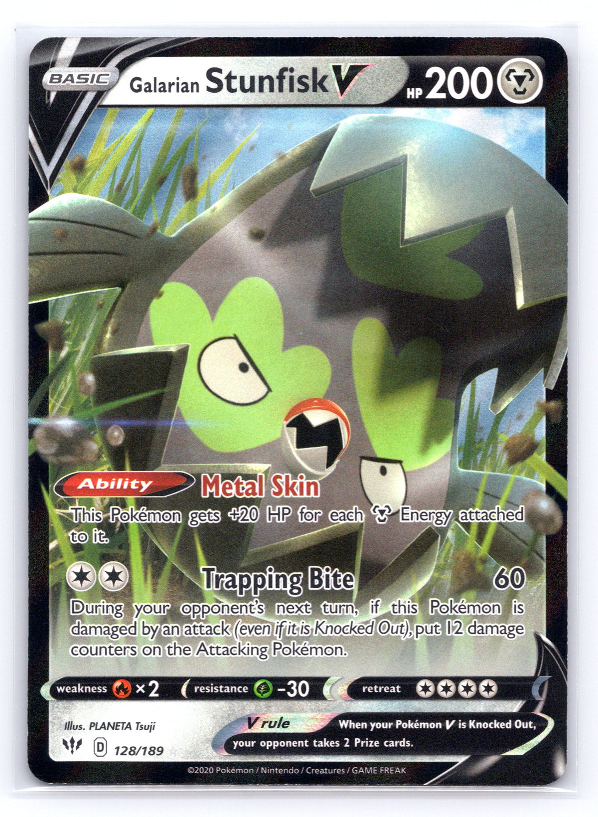 Galarian Stunfisk V - #128/189 - SWSH03: Darkness Ablaze