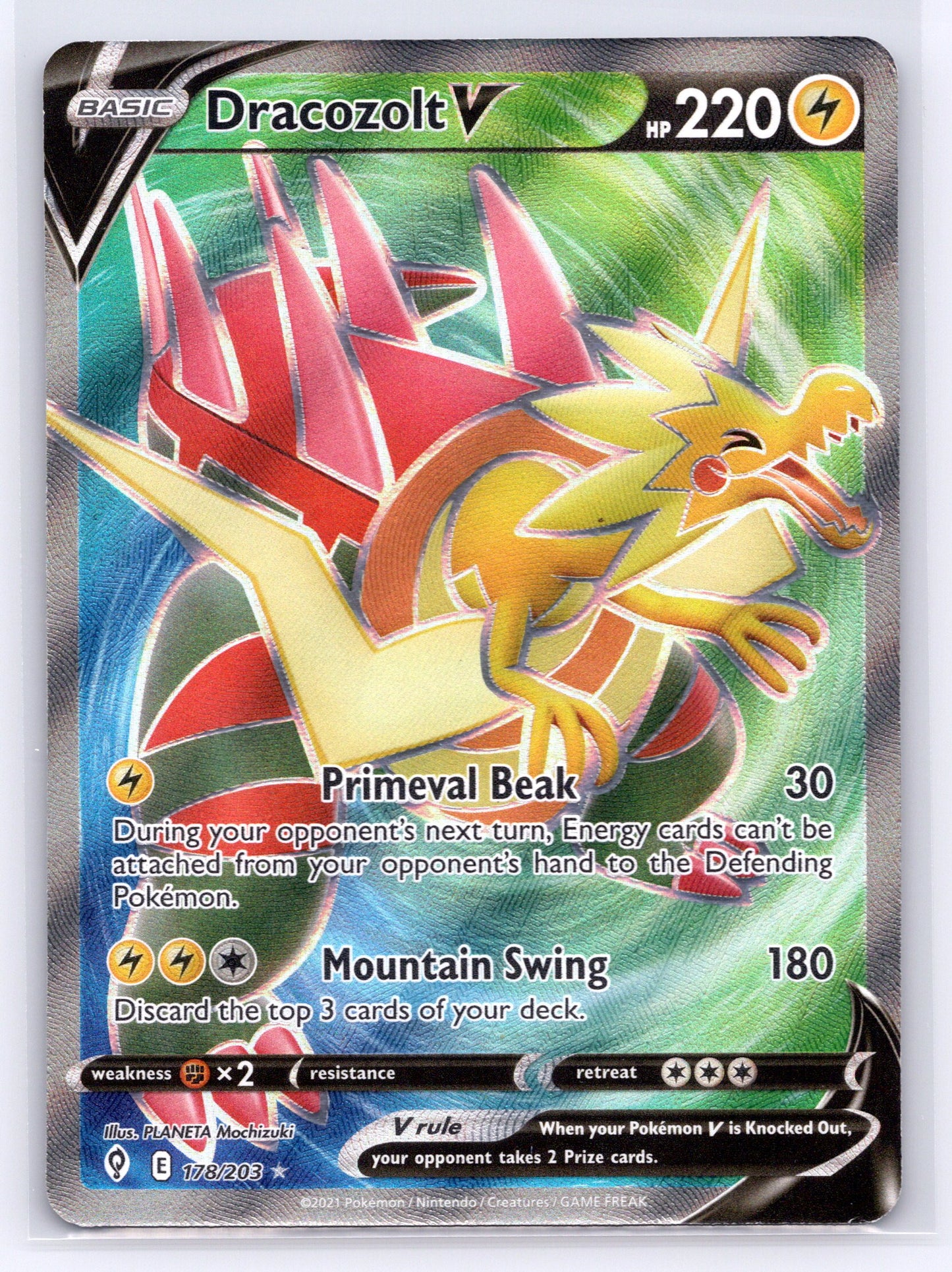 Dracozolt V (Full Art) - #178/203 - SWSH07: Evolving Skies