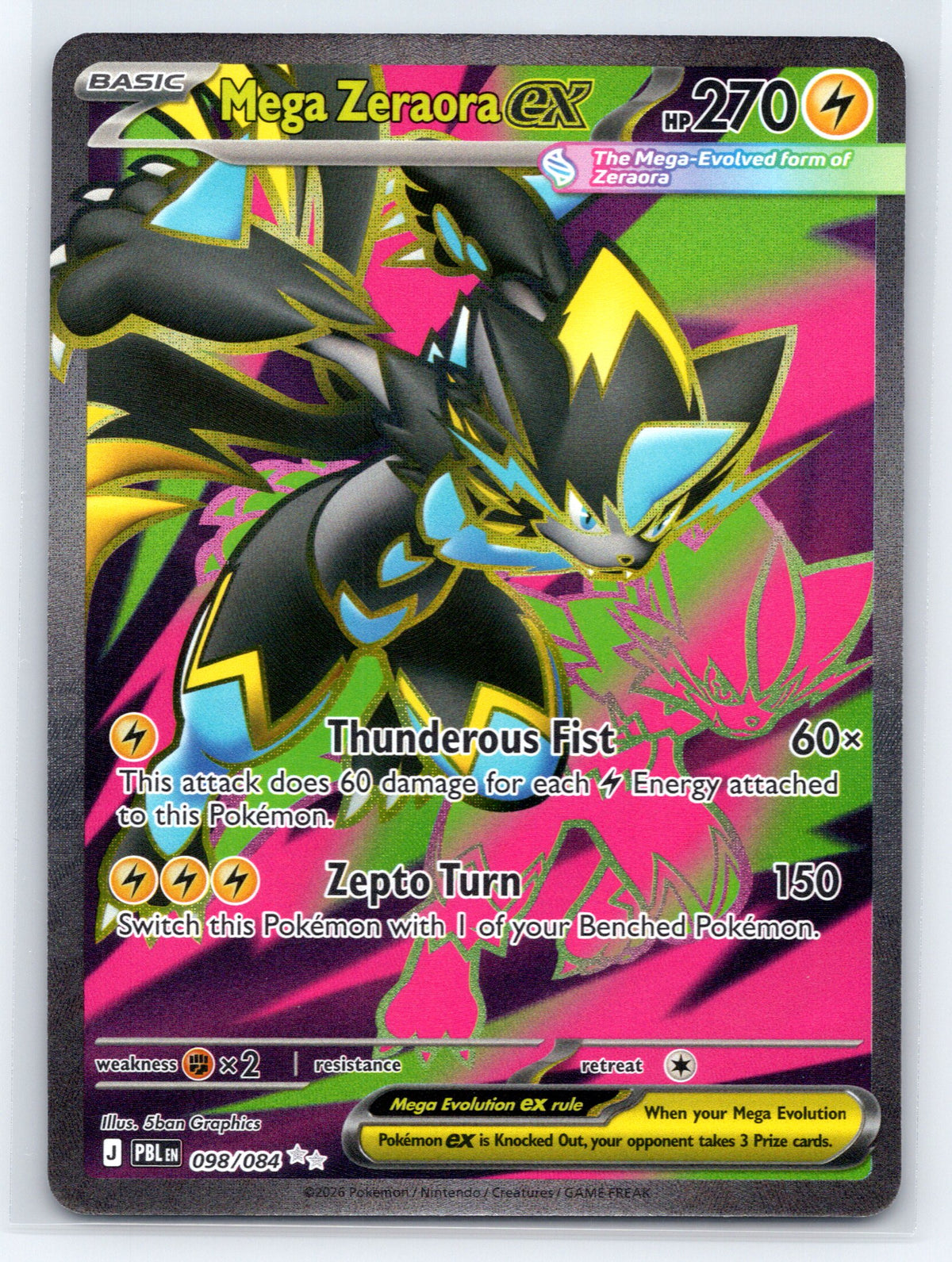 Mega Zeraora ex - #098/084 - ME05: Pitch Black