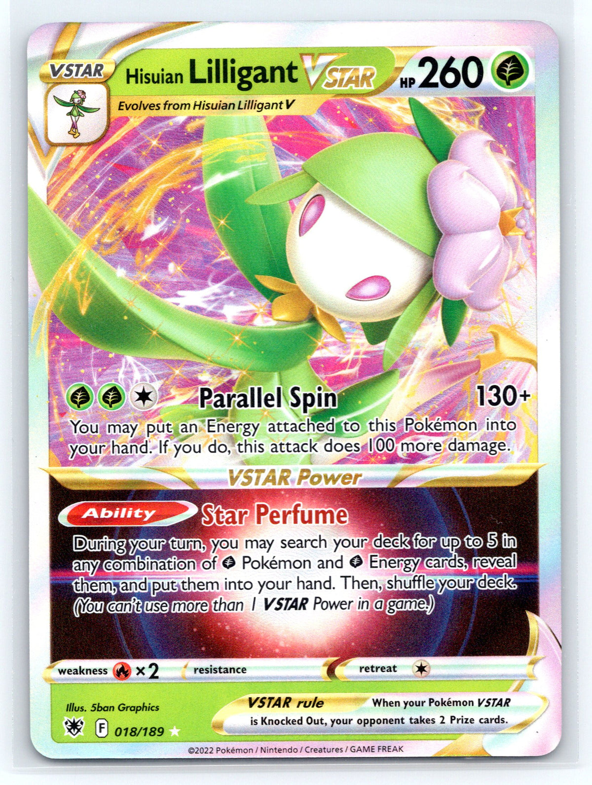 Hisuian Lilligant VSTAR - #018/189 - SWSH10: Astral Radiance