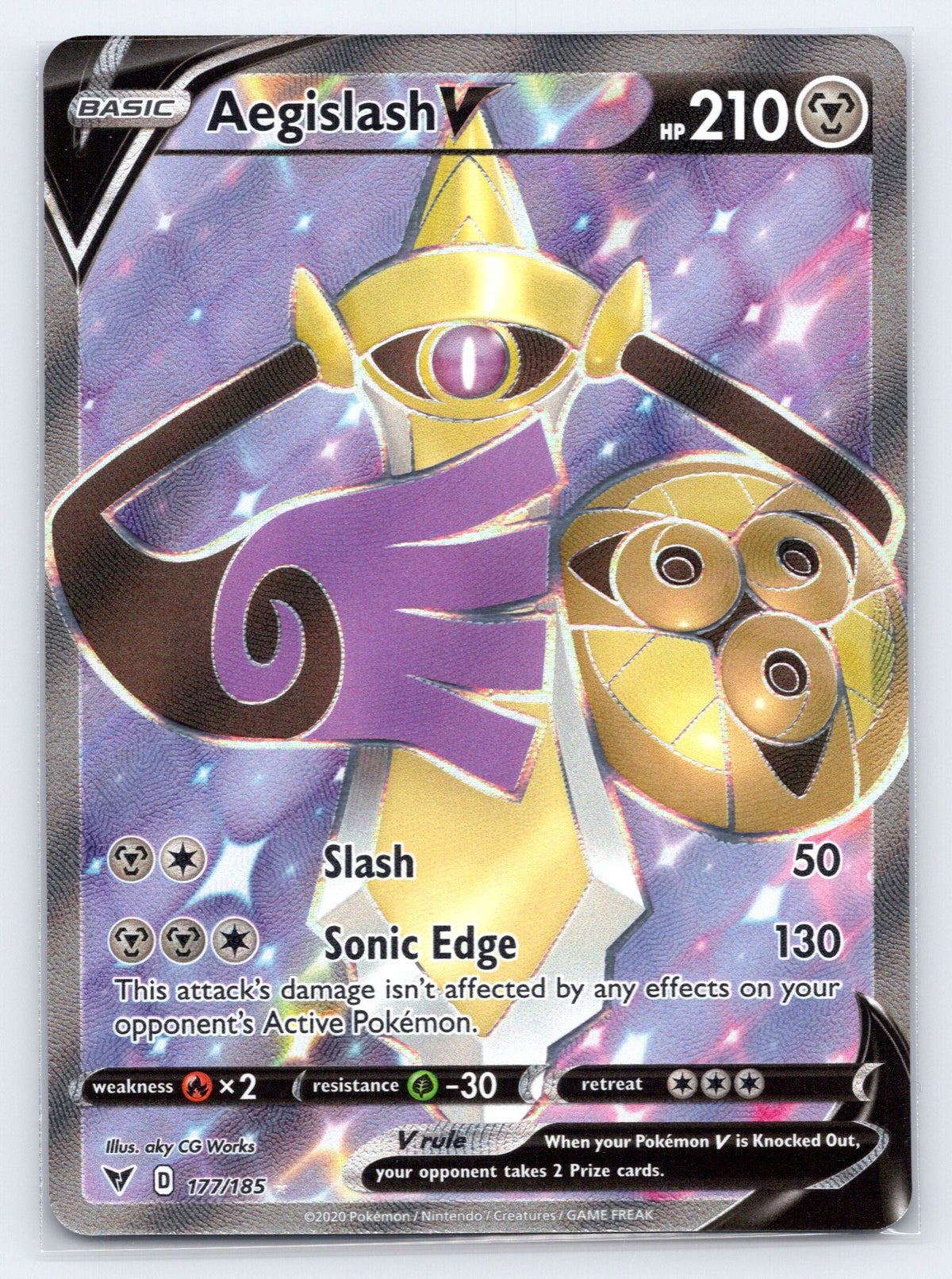 Aegislash V (Full Art) - #177/185 - SWSH04: Vivid Voltage