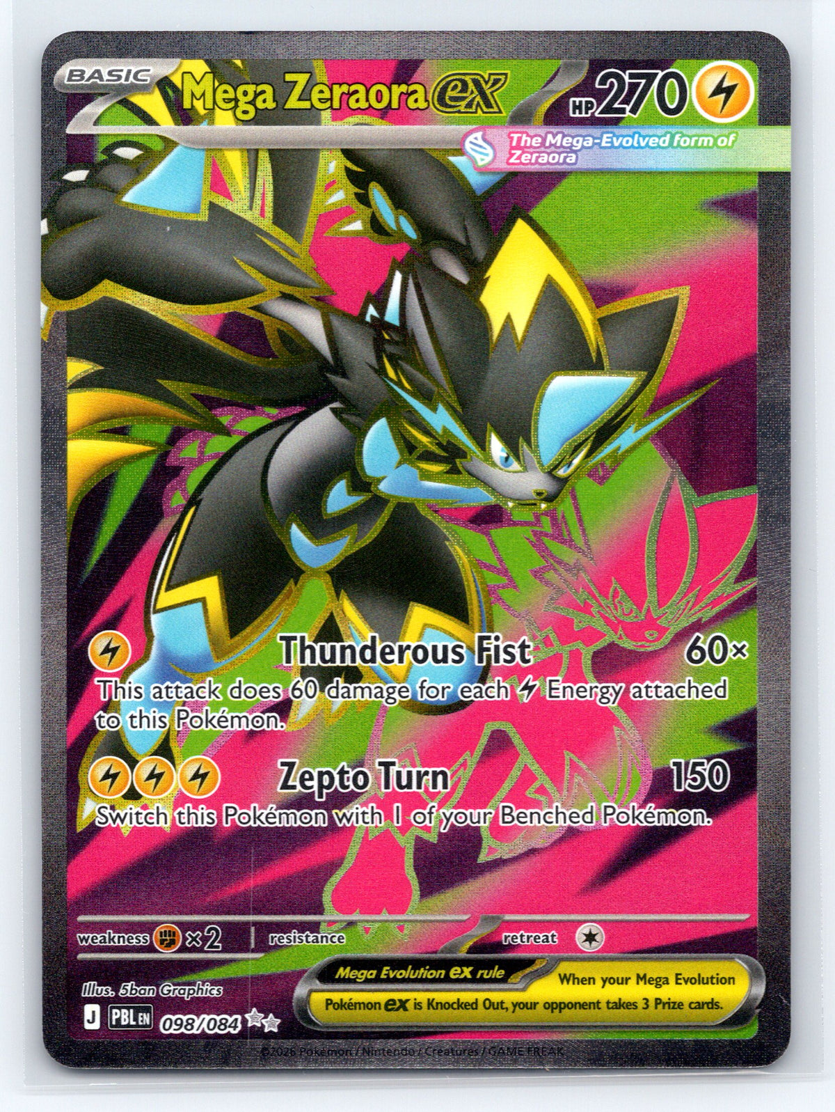 Mega Zeraora ex - #098/084 - ME05: Pitch Black