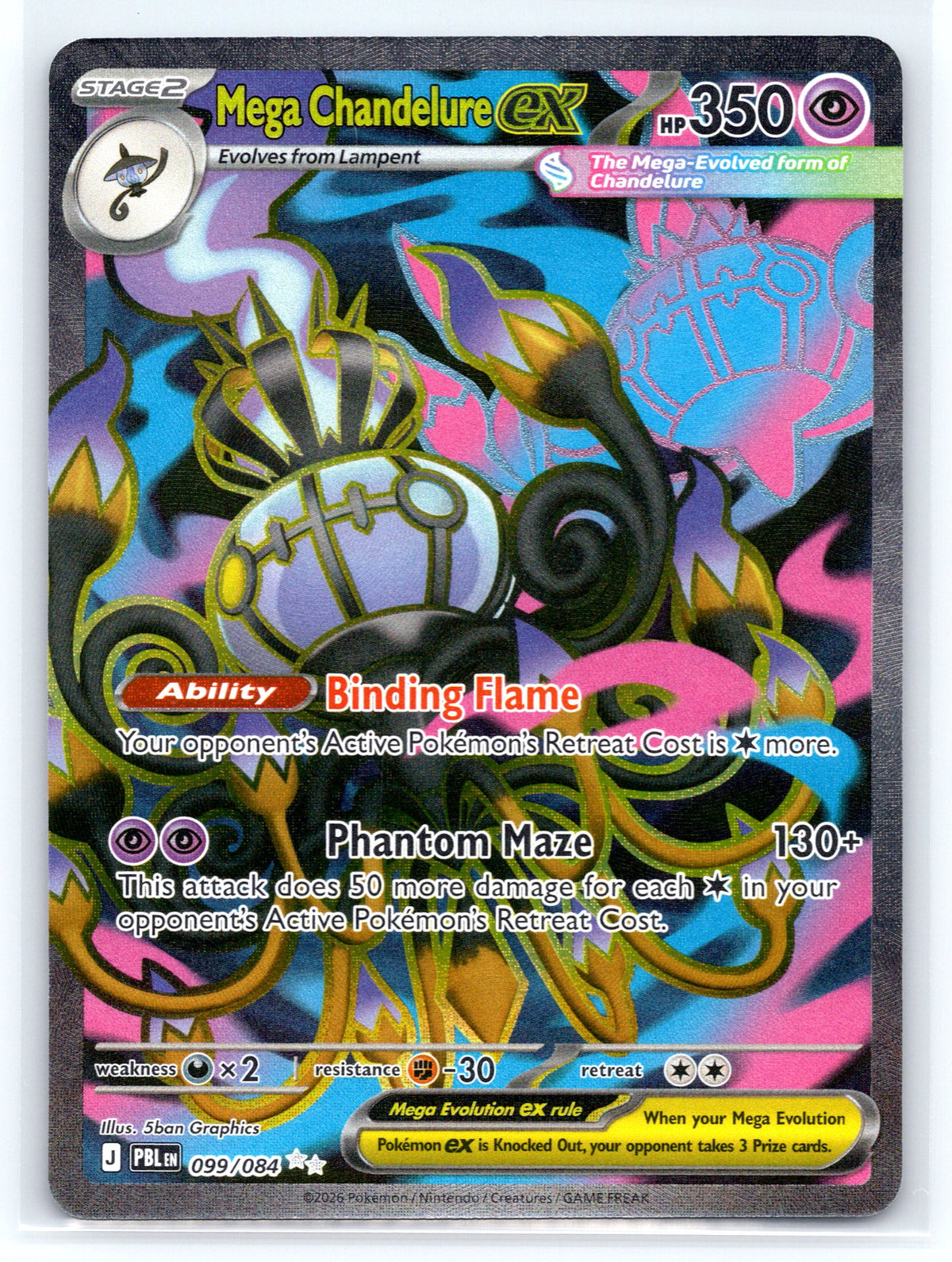 Mega Chandelure ex - #099/084 - ME05: Pitch Black