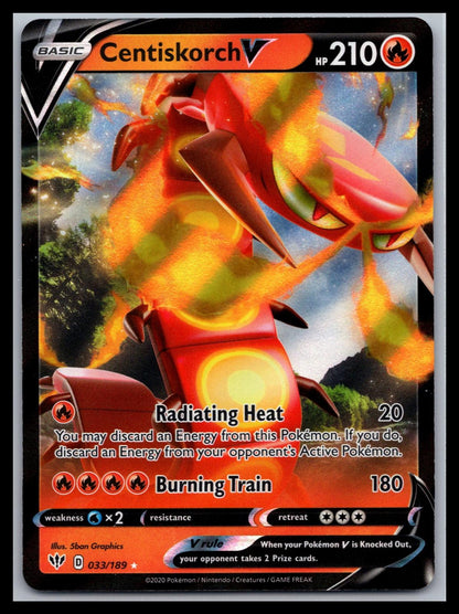 Centiskorch V - #033/189 - SWSH03: Darkness Ablaze