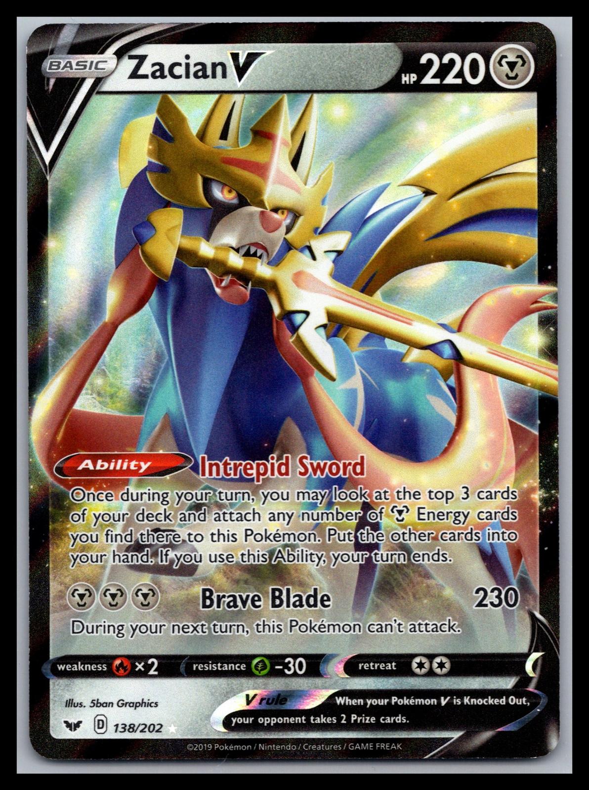 Zacian V - #138/202 - SWSH01: Sword & Shield Base Set