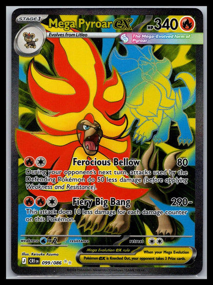 Mega Pyroar ex - #099/086 - ME04: Chaos Rising