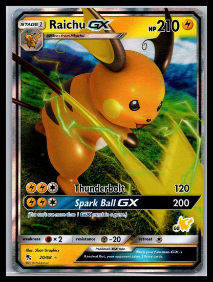 Raichu GX - #20/68 - Hidden Fates