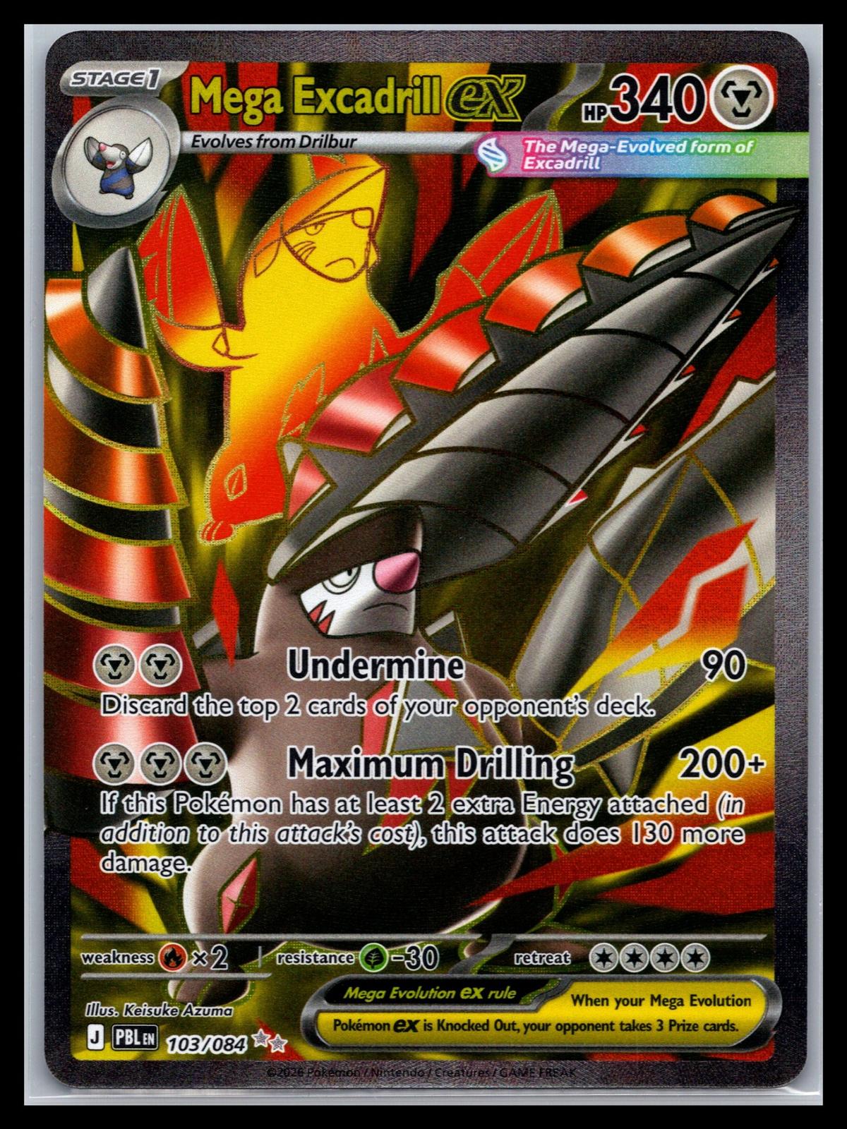 Mega Excadrill ex - #103/084 - ME05: Pitch Black