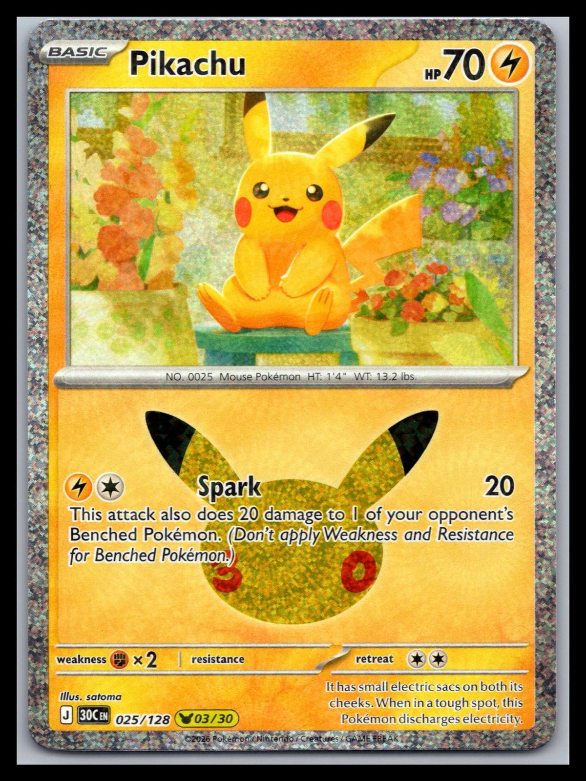 Pikachu - #025/128 - ME: 30th Celebration