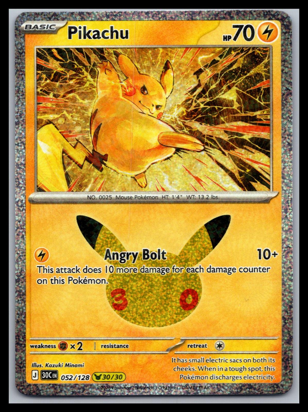 Pikachu - #052/128 - ME: 30th Celebration