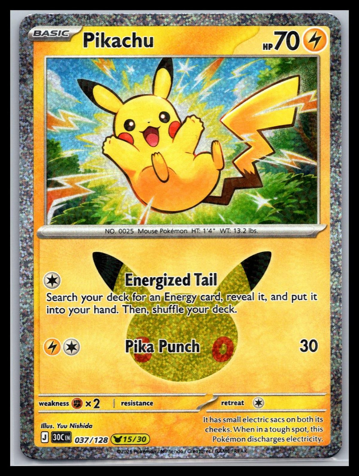 Pikachu - #037/128 - ME: 30th Celebration