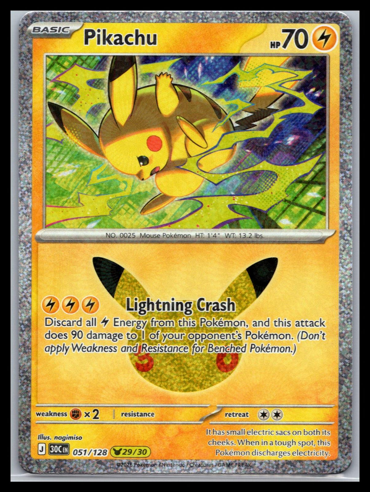 Pikachu - #051/128 - ME: 30th Celebration