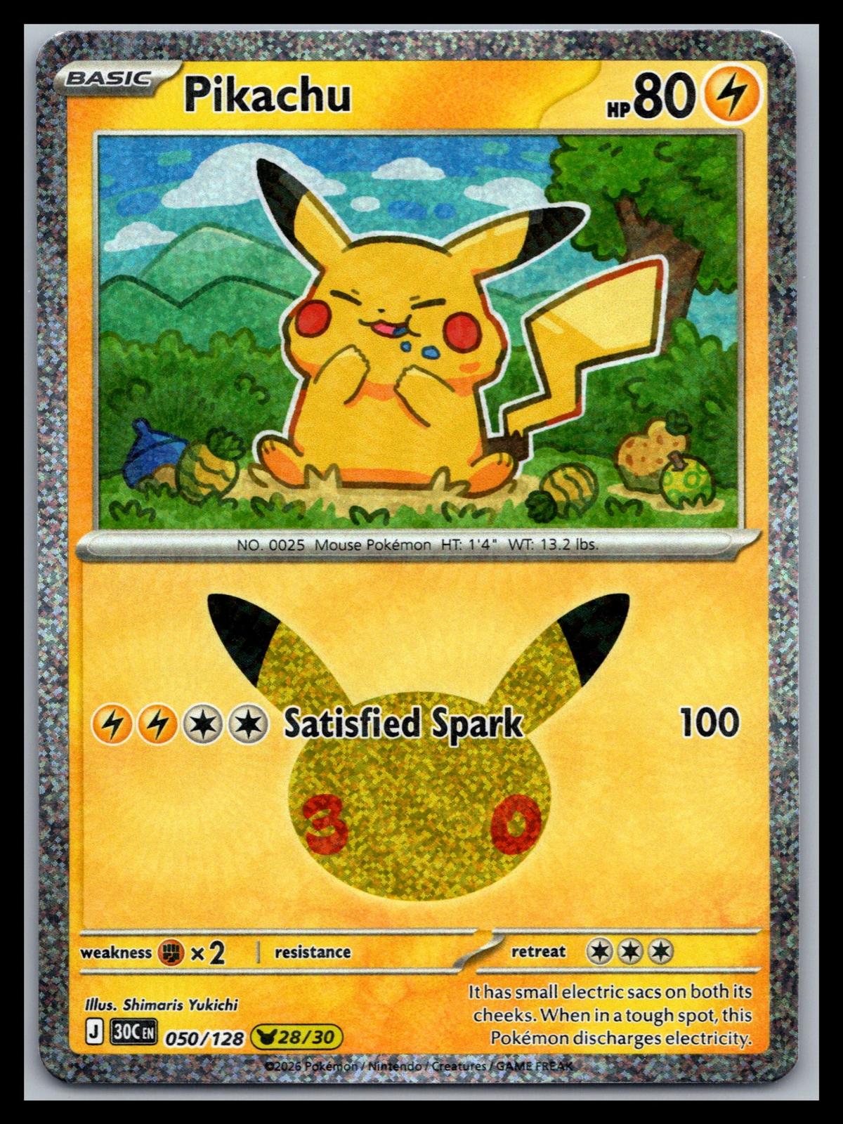 Pikachu - #050/128 - ME: 30th Celebration