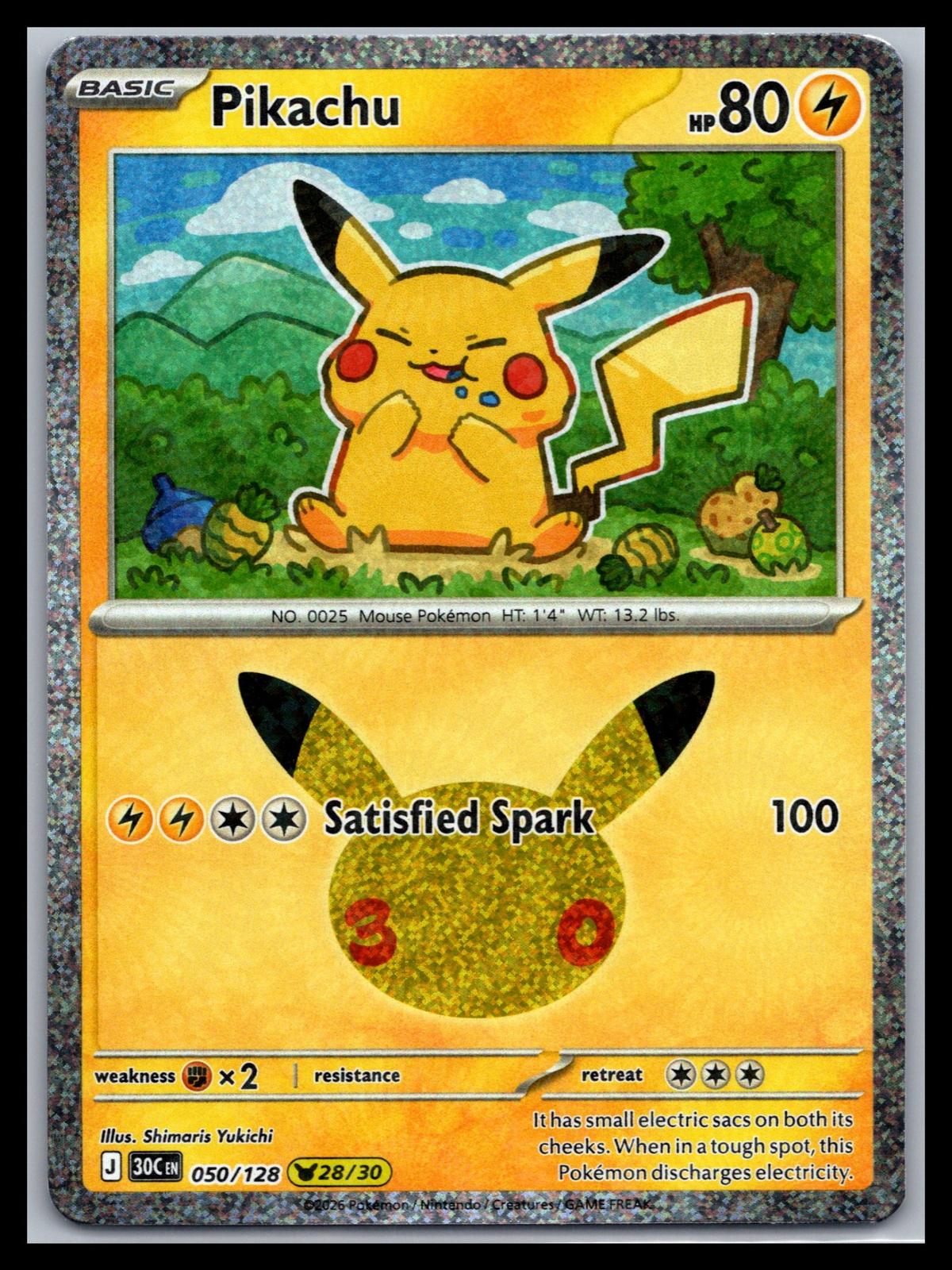 Pikachu - #050/128 - ME: 30th Celebration