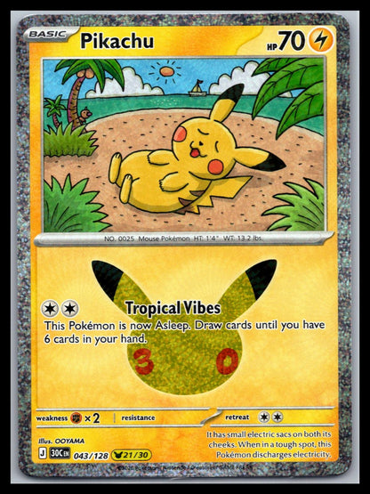 Pikachu - #043/128 - ME: 30th Celebration