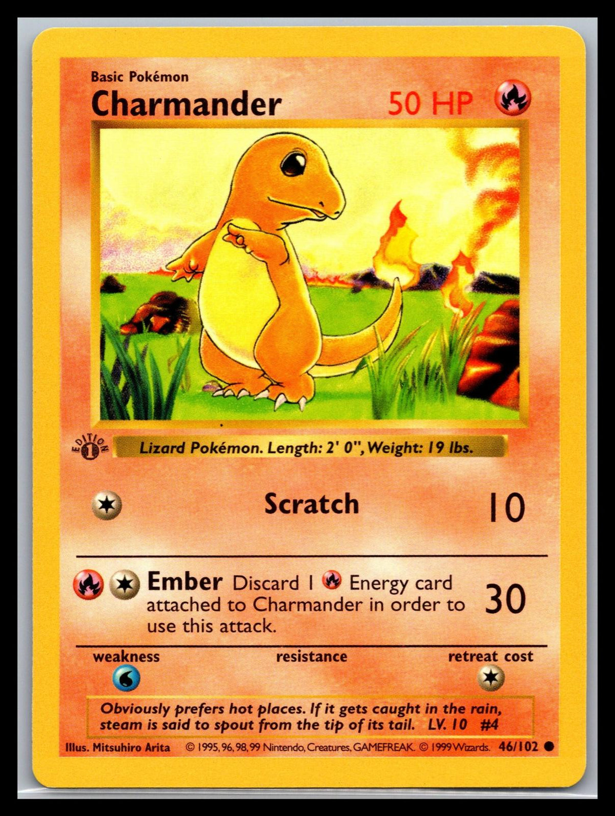 Charmander - #046/102 - Base Set 1st Edition (Shadowless)
