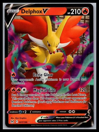 Delphox V - #027/196 - SWSH11: Lost Origin