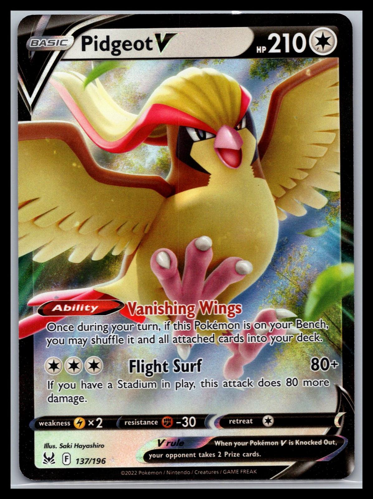 Pidgeot V - #137/196 - SWSH11: Lost Origin
