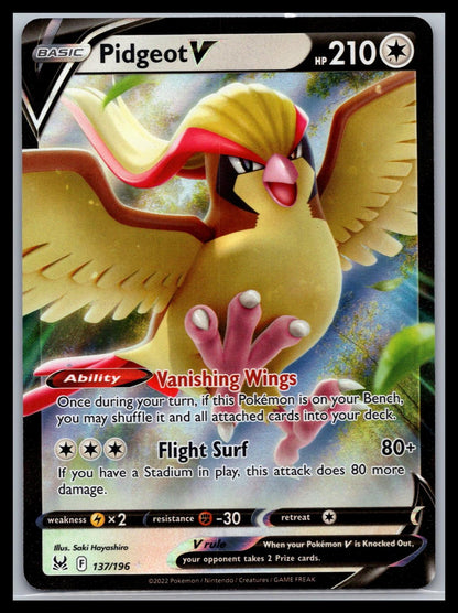 Pidgeot V - #137/196 - SWSH11: Lost Origin