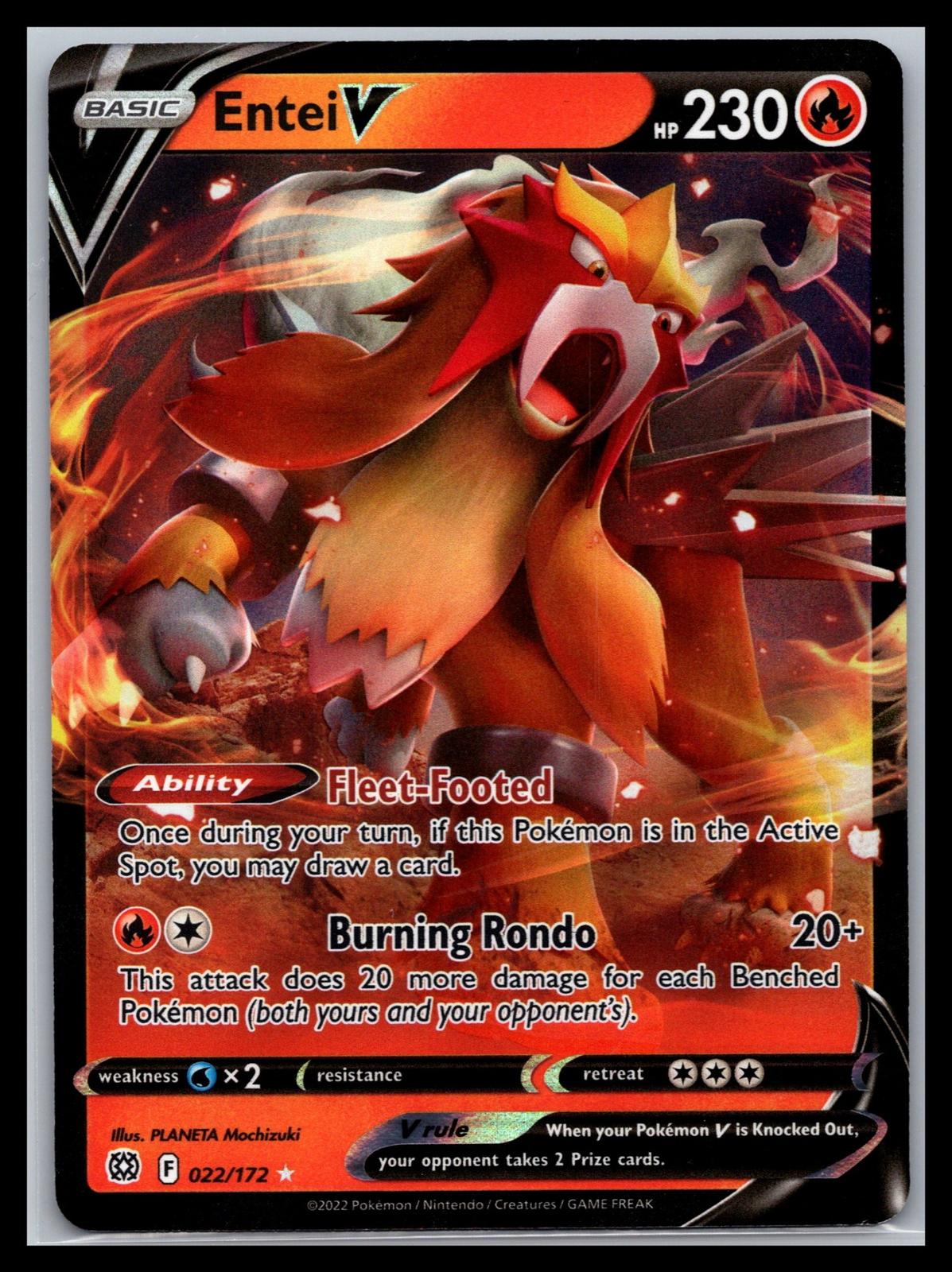 Entei V - #022/172 - SWSH09: Brilliant Stars