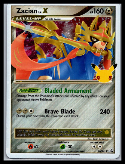 Zacian LV. X - #SWSH135 - SWSH: Sword & Shield Promo Cards
