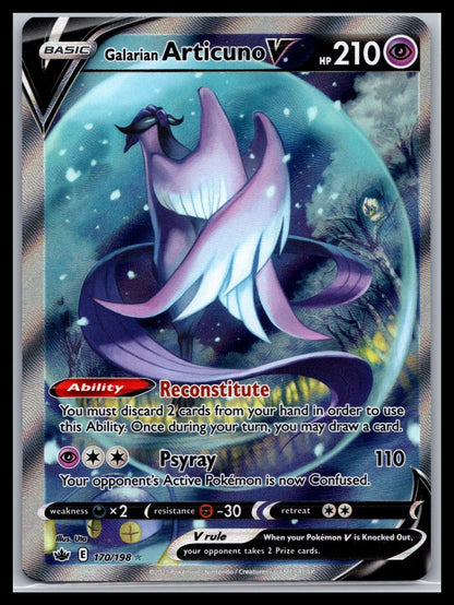 Galarian Articuno V (Alternate Full Art) - #170/198 - SWSH06: Chilling Reign