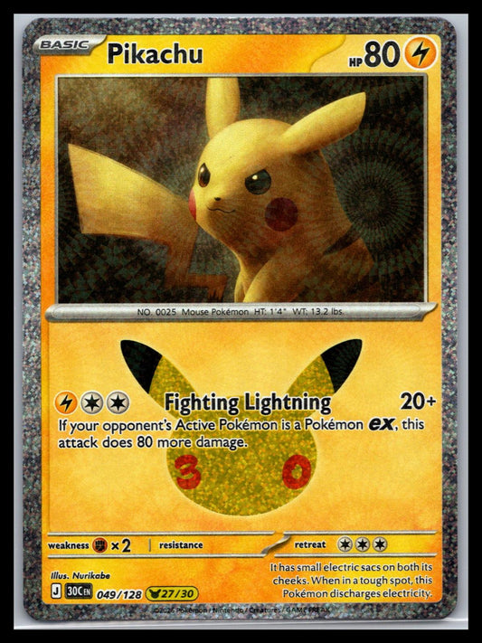 Pikachu - #049/128 - ME: 30th Celebration