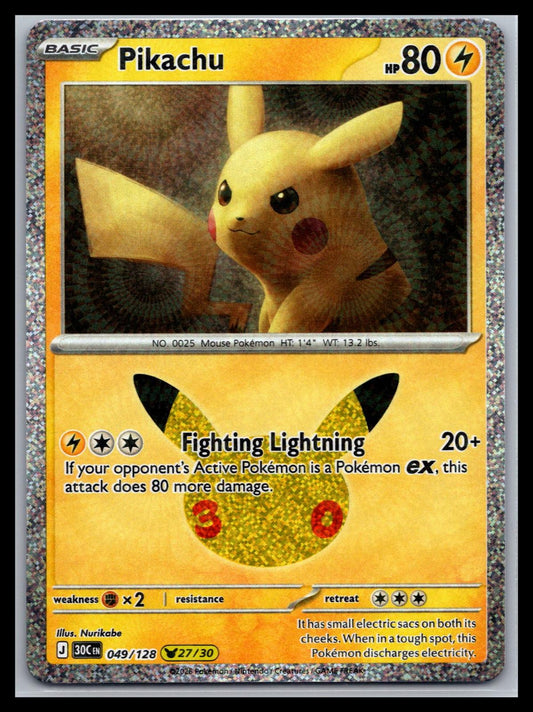 Pikachu - #049/128 - ME: 30th Celebration