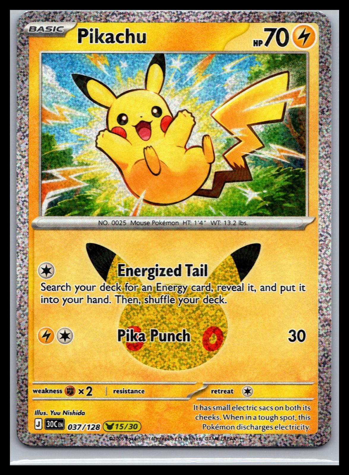 Pikachu - #037/128 - ME: 30th Celebration
