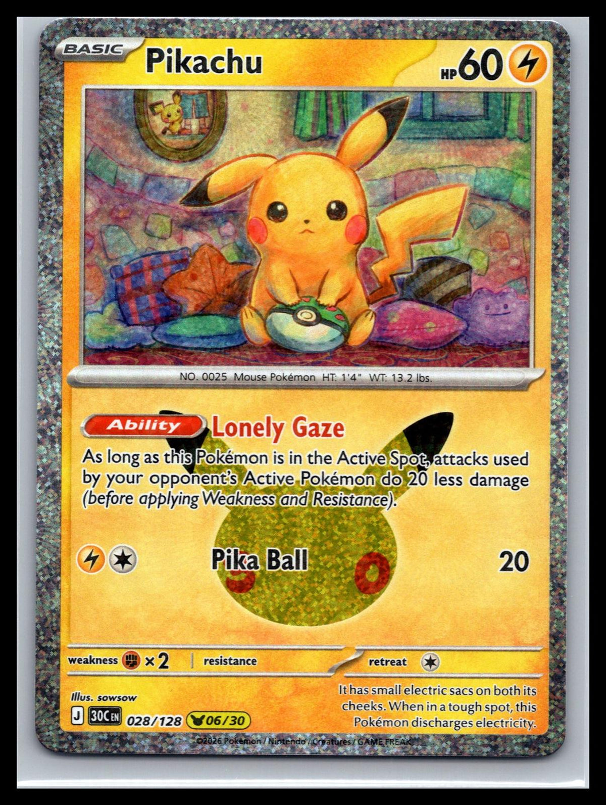 Pikachu - #028/128 - ME: 30th Celebration