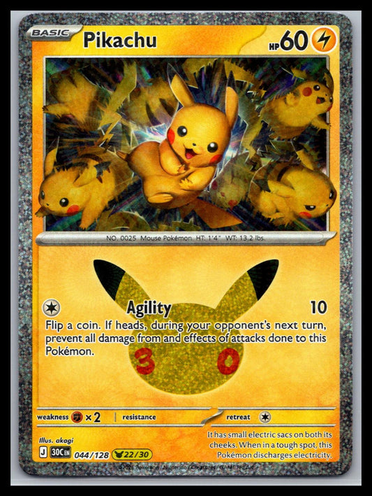 Pikachu - #044/128 - ME: 30th Celebration