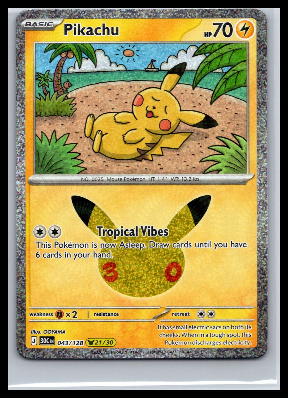 Pikachu - #043/128 - ME: 30th Celebration