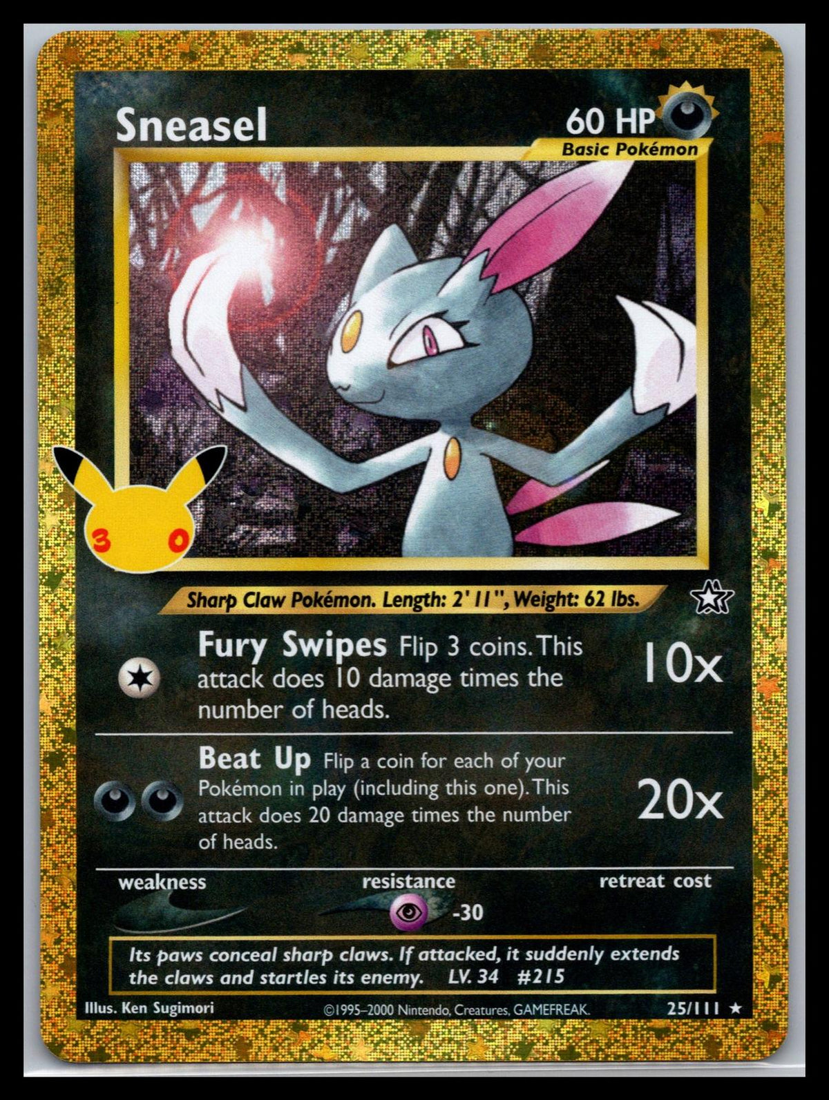 Sneasel - #25/111 - ME: 30th Celebration Classic Collection