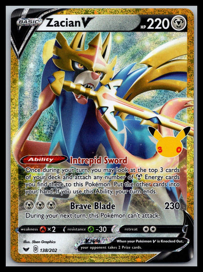 Zacian V - #138/202 - ME: 30th Celebration Classic Collection