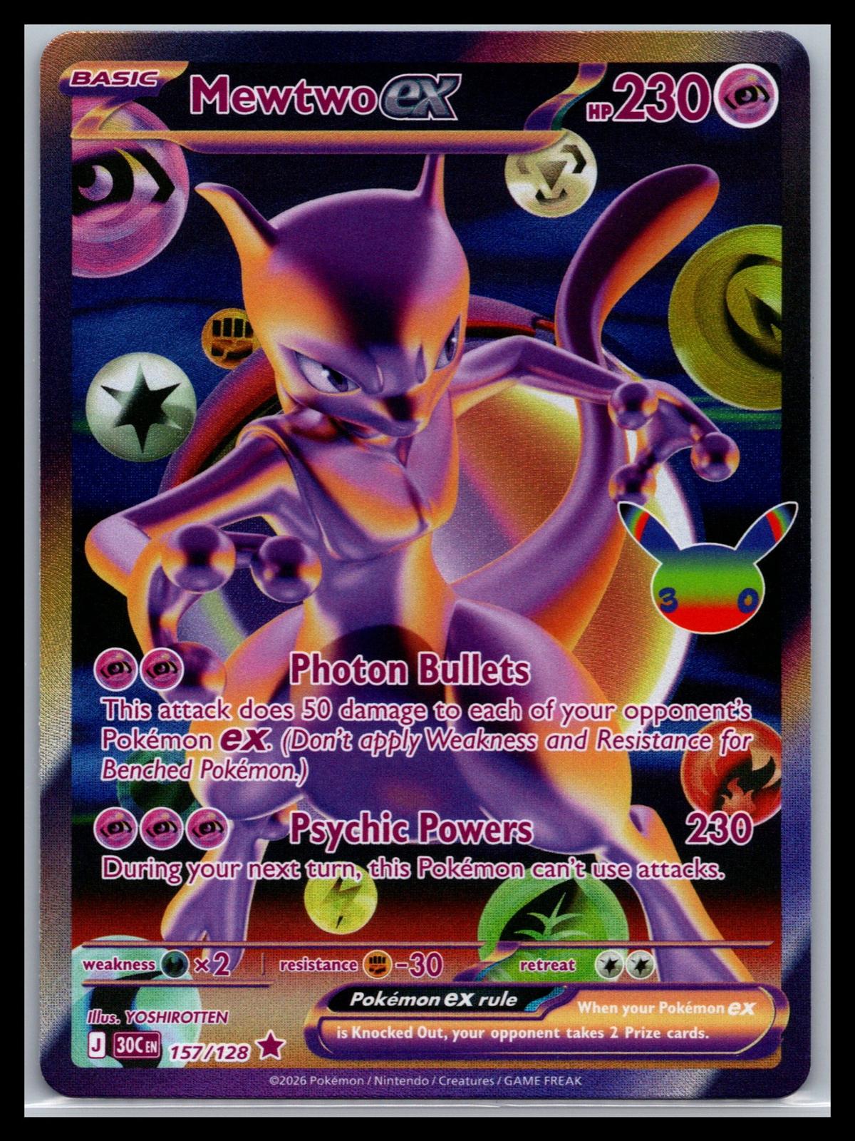 Mewtwo ex - #157/128 - ME: 30th Celebration