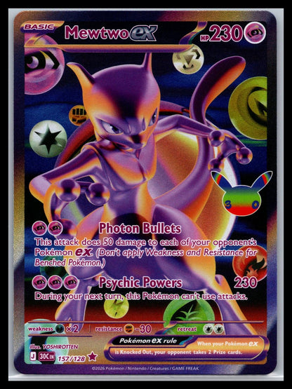 Mewtwo ex - #157/128 - ME: 30th Celebration