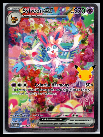 Sylveon ex - #153/128 - ME: 30th Celebration