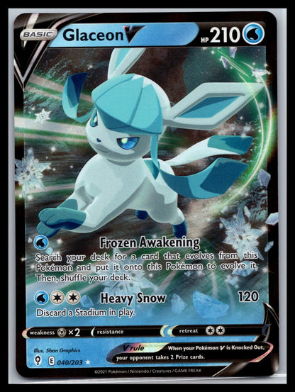 Glaceon V - #040/203 - Miscellaneous Cards & Products