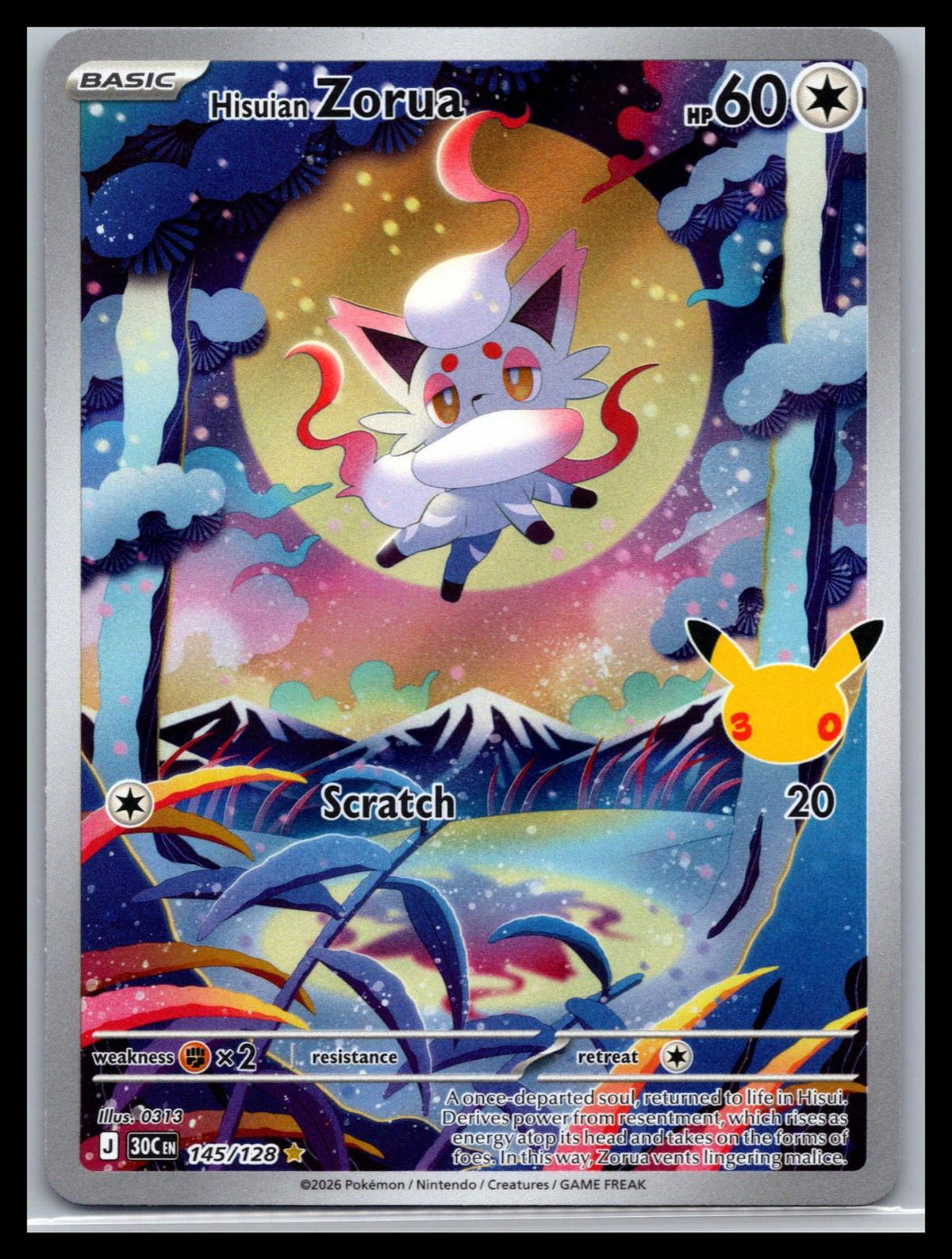 Hisuian Zorua - #145/128 - ME: 30th Celebration