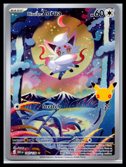 Hisuian Zorua - #145/128 - ME: 30th Celebration