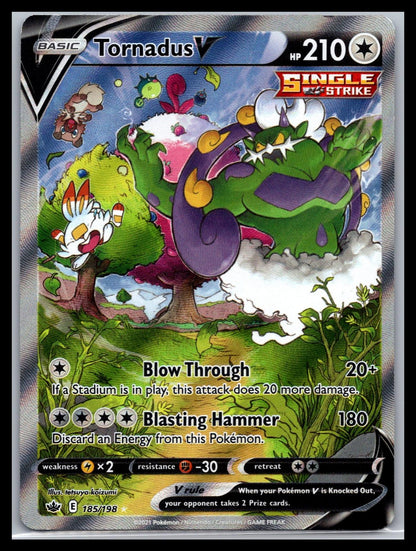 Tornadus V (Alternate Full Art) - #185/198 - SWSH06: Chilling Reign