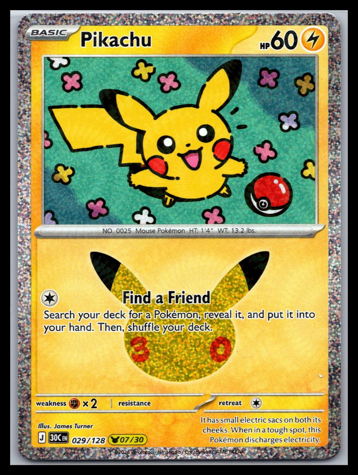 Pikachu - #029/128 - ME: 30th Celebration