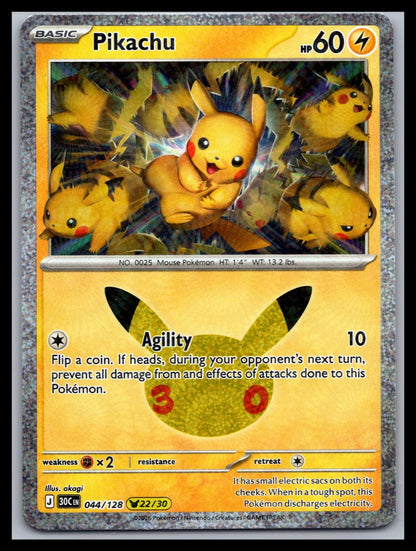 Pikachu - #044/128 - ME: 30th Celebration