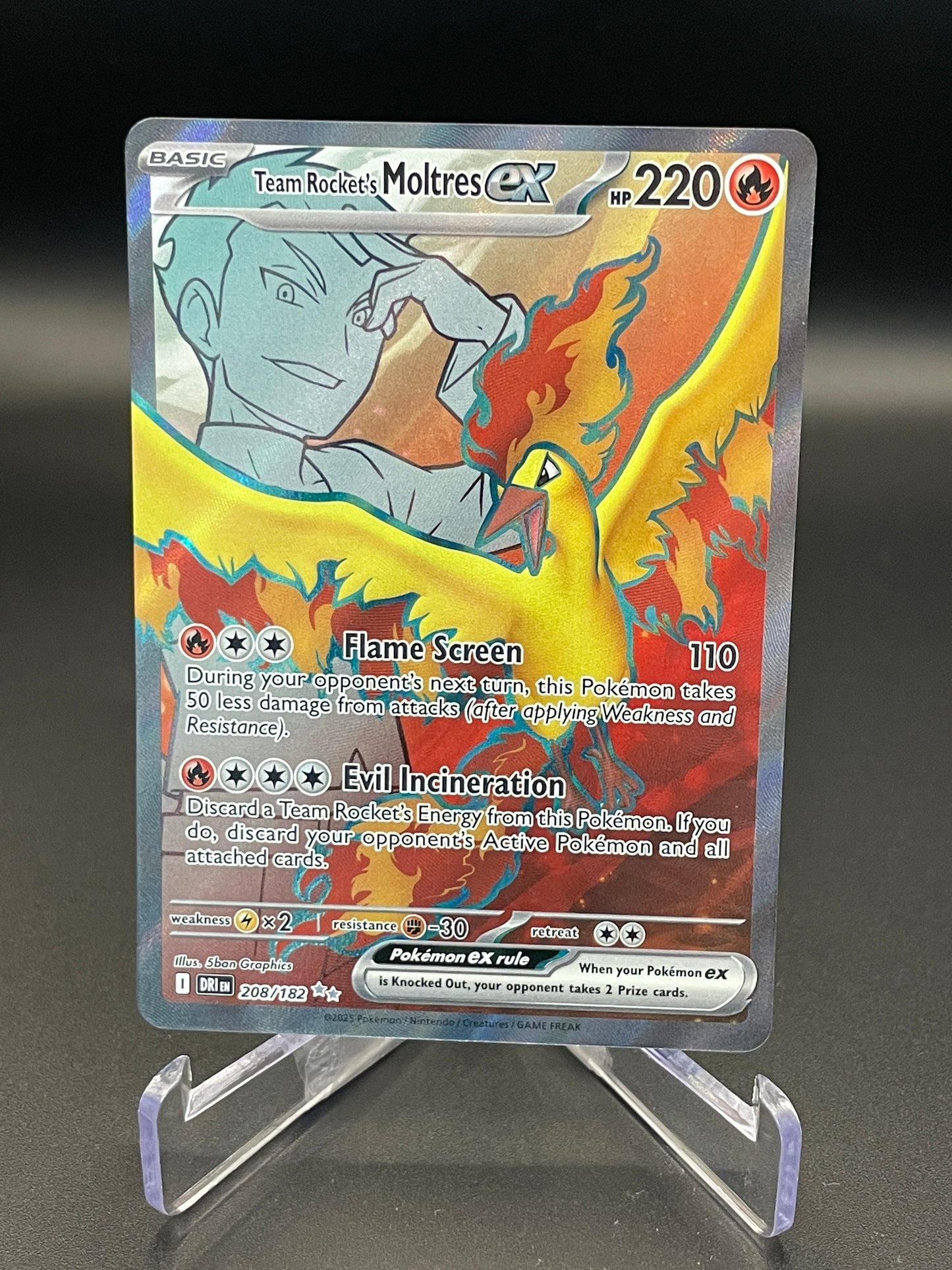 Team Rocket's Moltres ex - 208/182 - SV10: Destined Rivals (DRI)