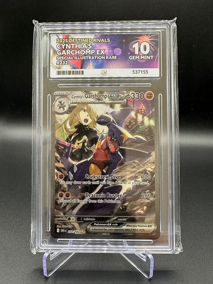 ACE 10 GEM MINT Cynthia's Garchomp ex - 232/182 - SV10: Destined Rivals (DRI)