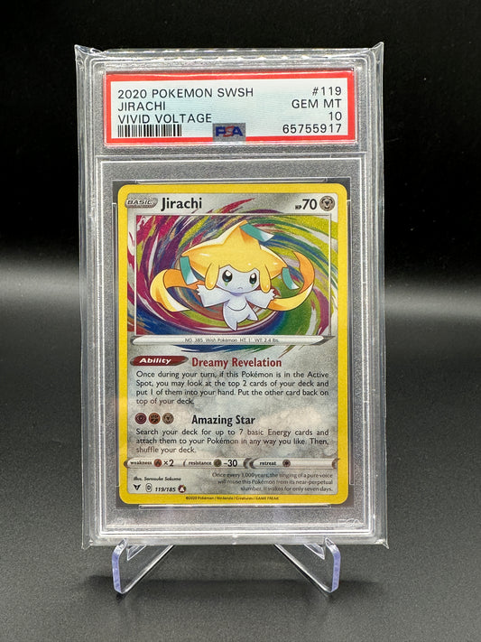 PSA 10 GEM MINT Jirachi - SWSH04: Vivid Voltage (SWSH04) 119/185 / Amazing Rare