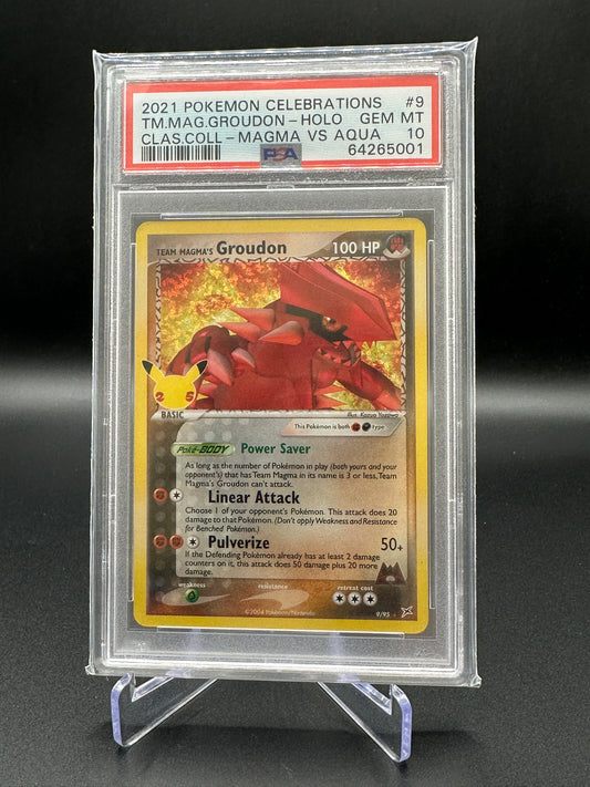 PSA 10 GEM MINT Team Magma's Groudon - Celebrations: Classic Collection (CCC) 9/95