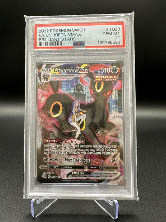 PSA 10 GEM MINT Umbreon VMAX - SWSH09: Brilliant Stars Trainer Gallery (SWSH09:TG) TG23/TG30 / Ultra Rare