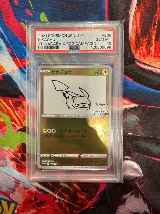 PSA 10 GEM MINT Pikachu - 208/S-P - S-P: Sword & Shield Promos (S-P)